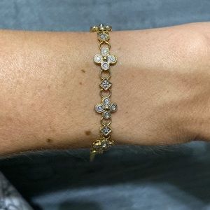 14k gold and diamond bracelet